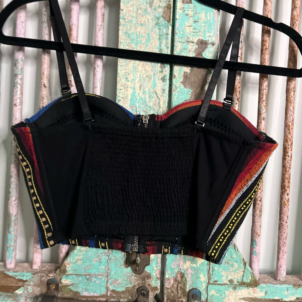 Aztec Print Crop Top - Picture 2 of 3